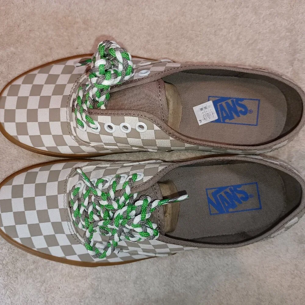 Vans Men's 13 Authentic Moon Rock/Gum Checkerboard VN0009PVY6Z